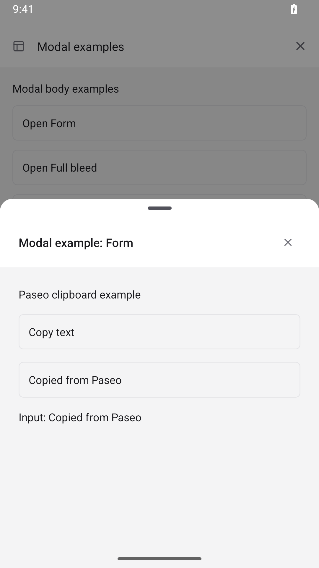 Android copy and OS paste